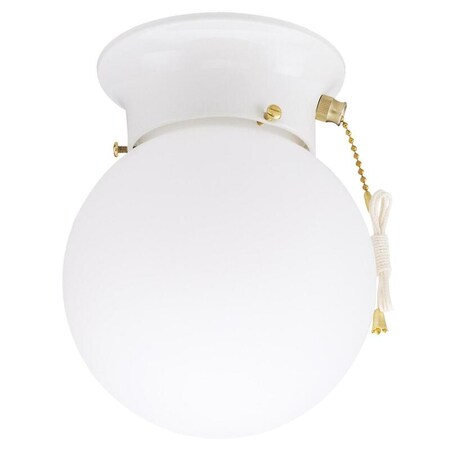 Ace Trading - Westin Westinghouse 7.25 in. H X 6 in. W X 6 in. L White Ceiling Fixture 66680